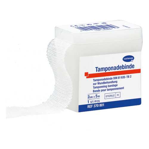 Бинт тампонадный Tamponadebinden steril стерильный для небольших полостей, 5 м х2 см в Аптека Радуга