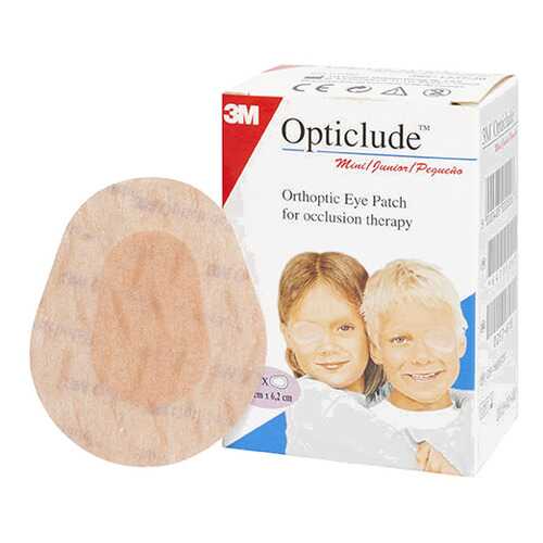 Пластырь 3M Opticlude 5,0 ? 6,0 см бежевый с картинками 100 шт. в Аптека Радуга