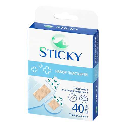 Пластырь Sticky влагостойкий невидимый набор 40 шт. в Аптека Радуга