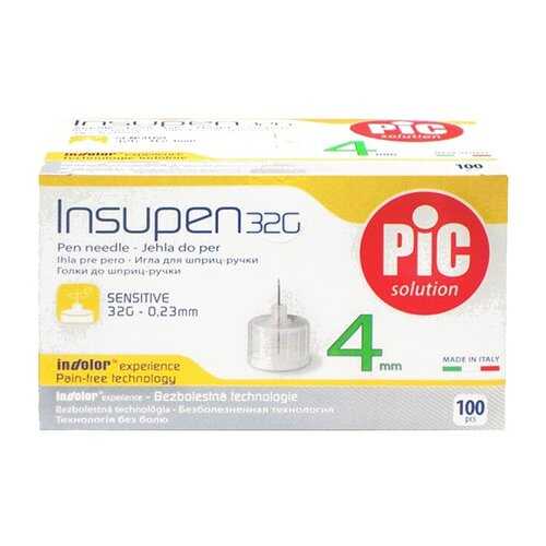 Иглы одноразовые Insupen к шприц-ручке 32G 0.23mm x 4mm 100 шт. в Аптека Радуга