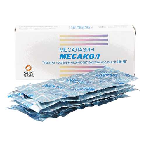 Месакол таблетки кишечнораств. 400 мг 50 шт. в Аптека Радуга