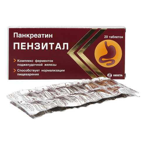 Пензитал таблетки кишечнораств. 20 шт. в Аптека Радуга