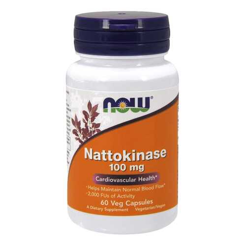 Для пищеварения NOW Nattokinase 100 мг 60 капсул в Аптека Радуга
