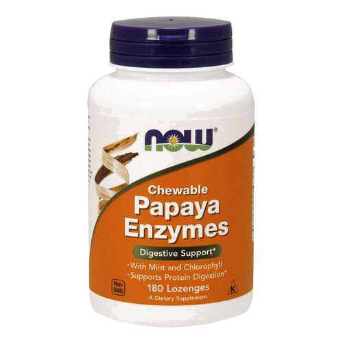 Для пищеварения NOW Papaya Enzymes папайя мята 210 г 180 пастилок в Аптека Радуга