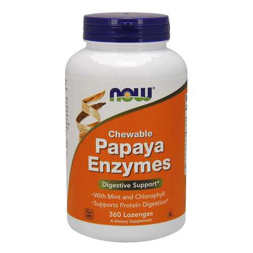 Для пищеварения NOW Papaya Enzymes папайя мята жевательные таблетки 360 шт. в Аптека Радуга