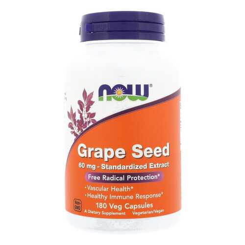 Grape Seed Extract Now капсулы 60 мг 180 шт. в Аптека Радуга