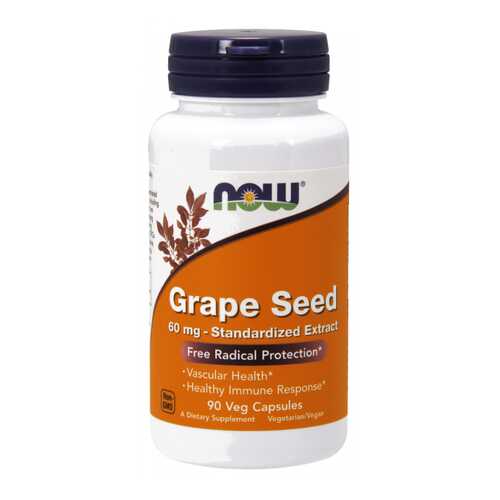 Now Grape Seed 60 мг капсулы 90 шт. в Аптека Радуга