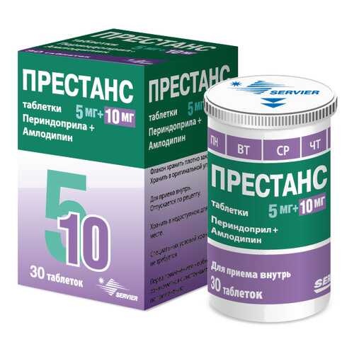 Престанс с дозатором таблетки 5 мг+10 мг 30 шт. в Аптека Радуга