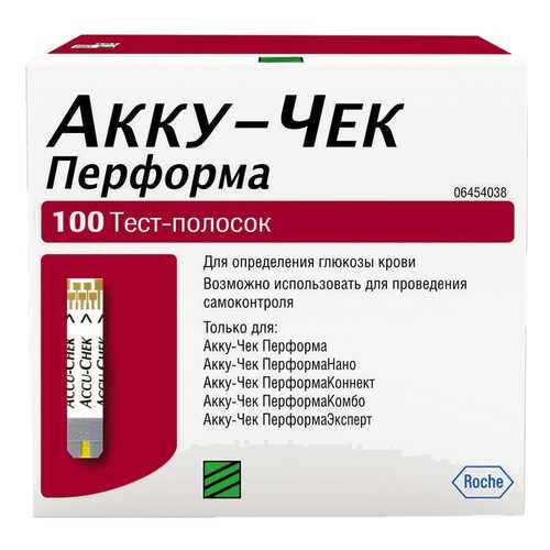 Тест-полоски для глюкометра Roche Accu-Chek performa 100 шт. в Аптека Радуга