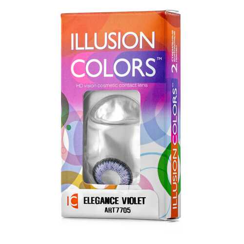 Контактные линзы ILLUSION colors Elegance 2 линзы -1.5D violet фиолетовый в Аптека Радуга