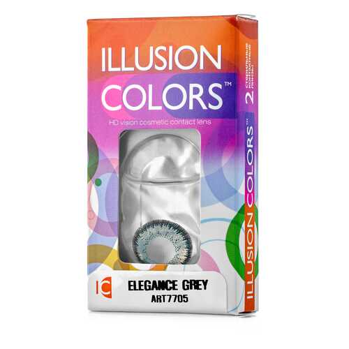 Контактные линзы ILLUSION colors Elegance 2 линзы -2.5D grey серый в Аптека Радуга