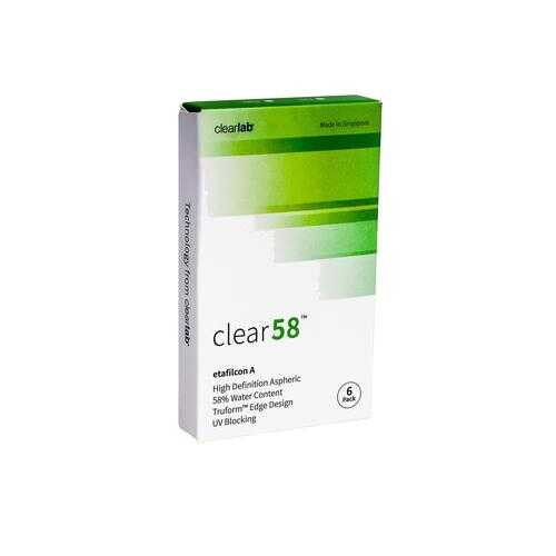 Контактные линзы ClearLab Clear 58 6 линз R 8.7 +01,00 в Аптека Радуга