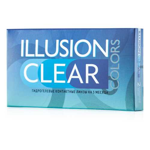 Контактные линзы ILLUSION colors Clear 2 линзы -7.5D прозрачные в Аптека Радуга