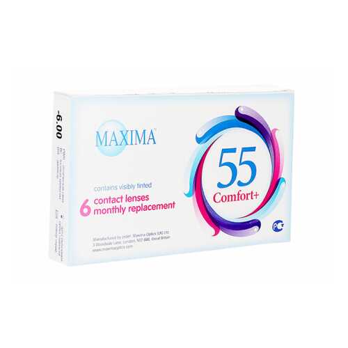 Контактные линзы Maxima 55 Comfort Plus 6 линз R 8,6 -4,50 в Аптека Радуга