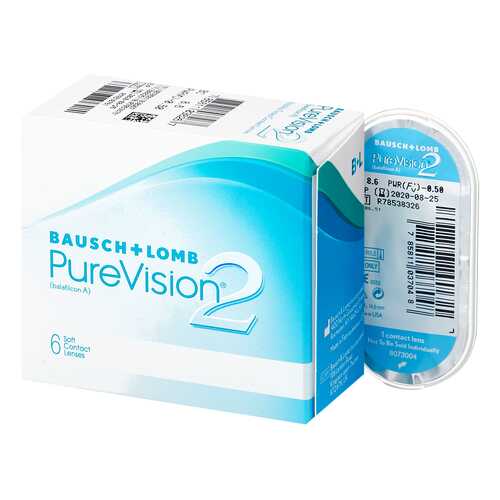 Контактные линзы PureVision 2 6 линз +3,00 в Аптека Радуга