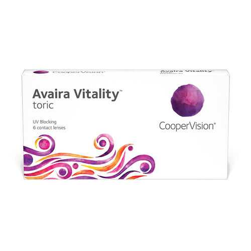 Линзы контактные CooperVision Avaira Vitality toric 6 шт. -2,5/1,25/180 в Аптека Радуга