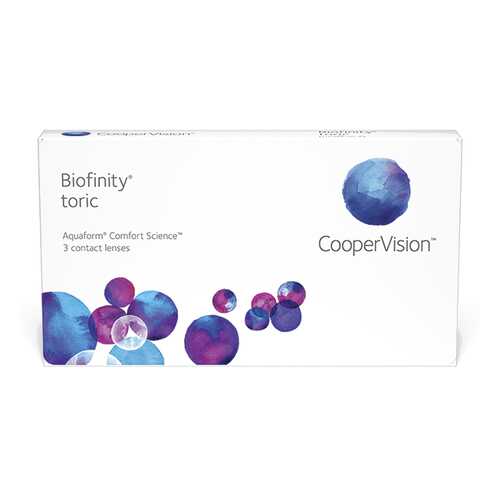 Линзы контактные CooperVision Biofinity Toric 3 шт. -1,25/0,75/30 в Аптека Радуга