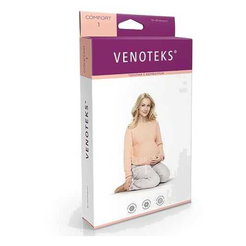 Колготки для беременных VENOTEKS COMFORT с микрофиброй 1 класс 1С402, черный, р.L в Аптека Радуга