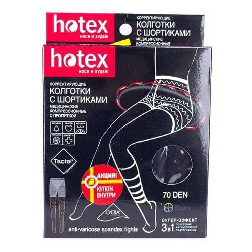 Колготки компрессионные Hotex с шортиками 70 den one size черный в Аптека Радуга