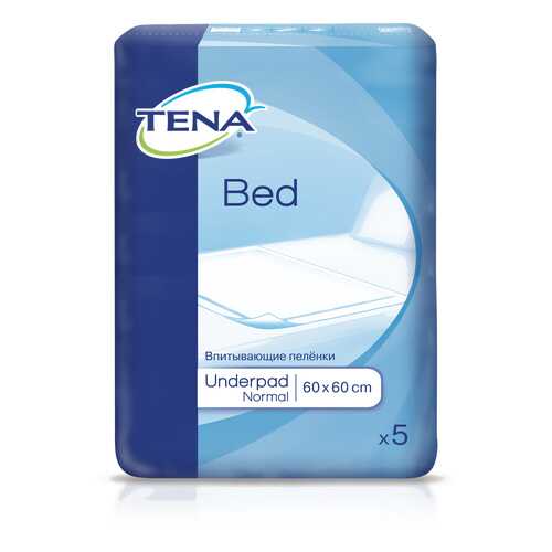 Пеленки Tena Bed Underpad Normal 60 х 60 5 шт. в Аптека Радуга