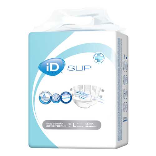 Подгузники для взрослых iD NEW Slip Basic L 10 шт,/6 в Аптека Радуга