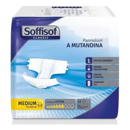 Подгузники для взрослых Soffisof Extra M 15 шт. ночные в Аптека Радуга