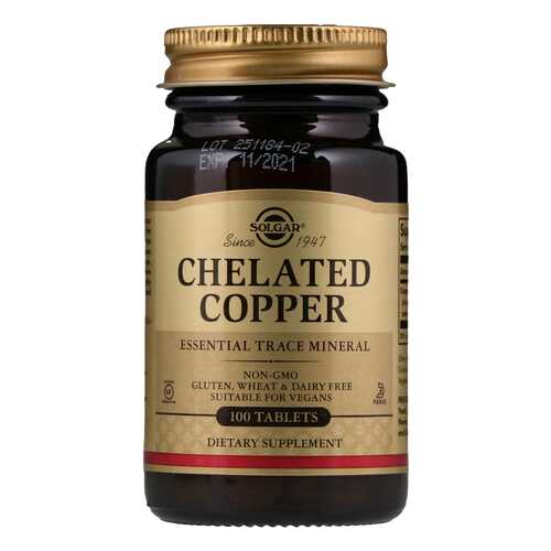 Медь Solgar Chelated Copper 100 табл. в Аптека Радуга