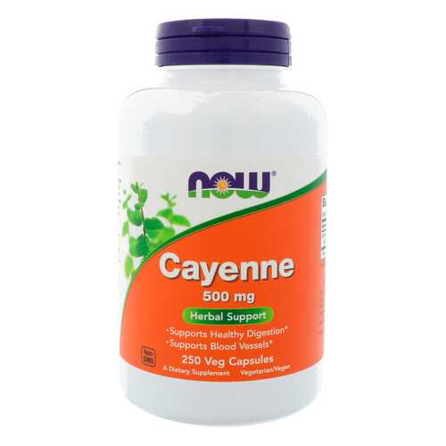 Добавка для здоровья NOW Cayenne 250 капс. натуральный в Аптека Радуга