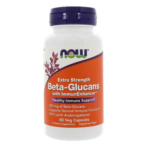 Добавка для иммунитета NOW Beta-Glucans Extra Strength 60 капс. в Аптека Радуга