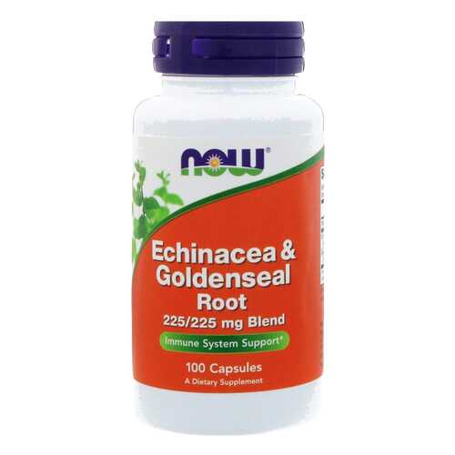 Добавка для иммунитета NOW Echinacea & Goldenseal Root Blend 100 капс. в Аптека Радуга