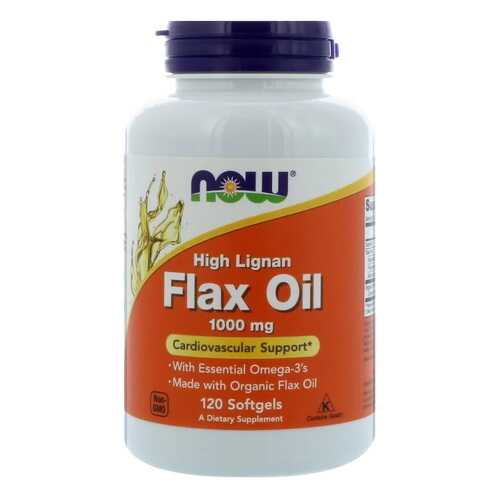 Льняное масло NOW Flax Oil 120 капс. в Аптека Радуга