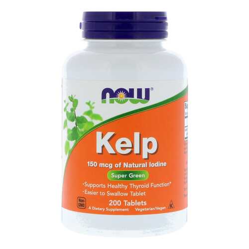 Минеральный комплекс NOW Kelp 200 табл. без вкуса в Аптека Радуга